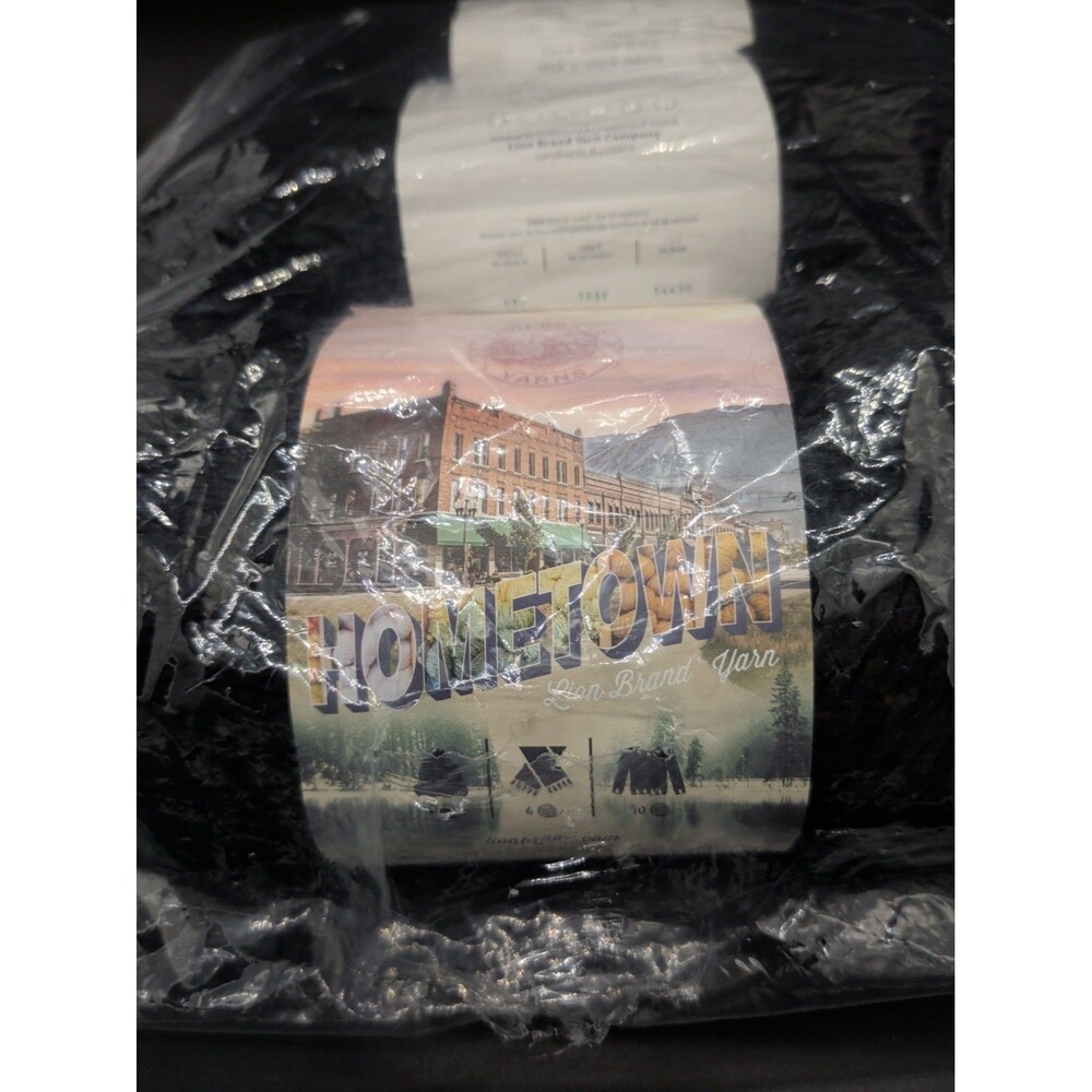 (3 Pack) Lion Brand Yarn 135-153I Hometown Bulky Yarn, South Dakota Black
